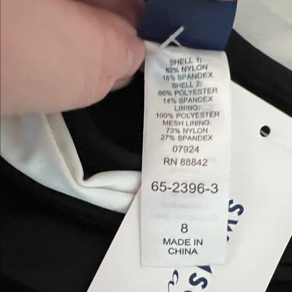 Swimsuits For All Black and White Women's Swim Bottom Size 8 - Picture 7 of 7